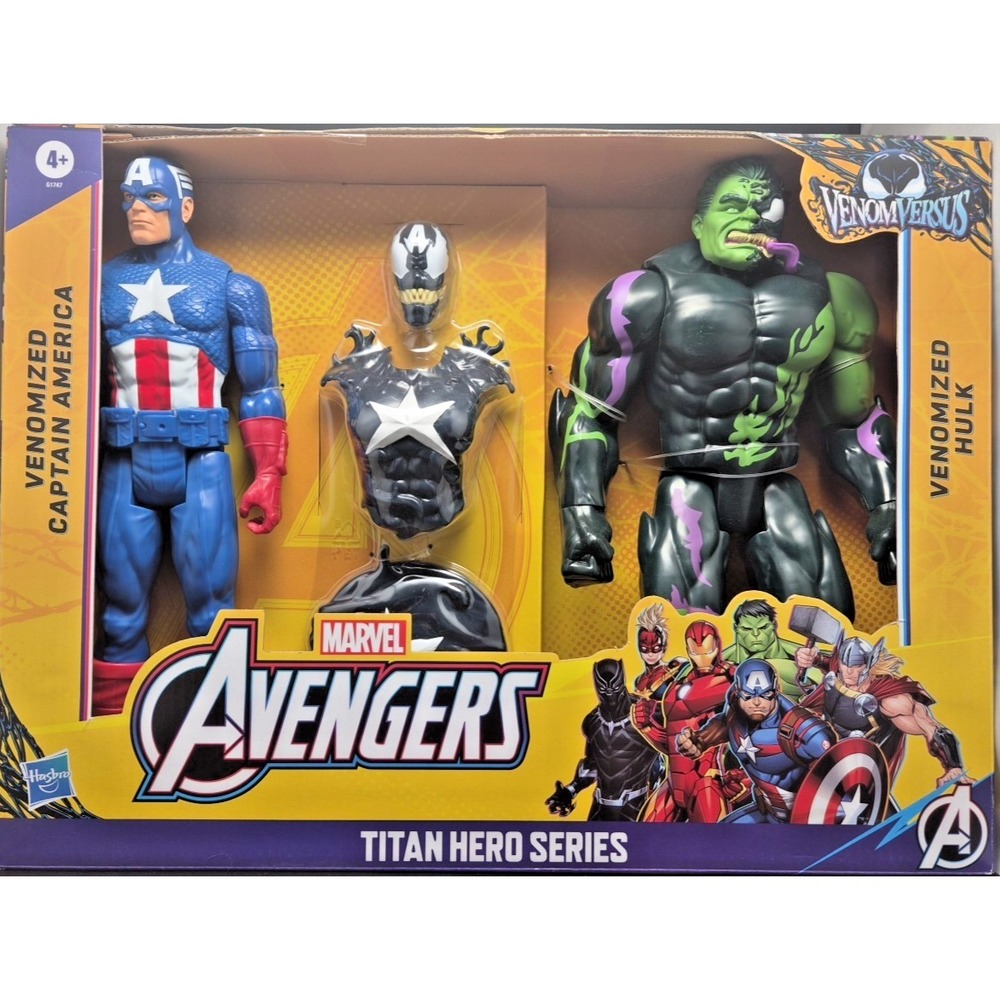 VenomVersus Venomized Captain America & Hulk Action Figure 2-Pack
